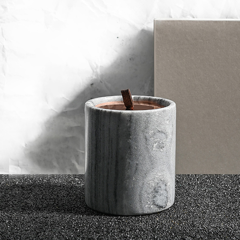 M&Scent Toptan Lüks Özel Dekorasyon Özel Etiket Siyah Cam Kristal Kokulu Soya Balmumu Mumlar