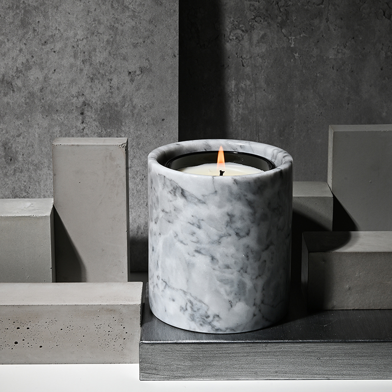 M&Scent Toptan Lüks Özel Dekorasyon Özel Etiket Siyah Cam Kristal Kokulu Soya Balmumu Mumlar