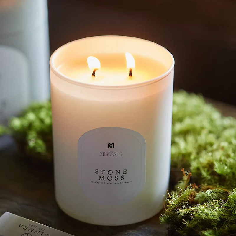 M&Scent Özel Logo Meditasyon Toksik Olmayan Taşlar Bitki El Dökülmüş Doğal Kokulu Soya Balmumu Kristal Mumlar