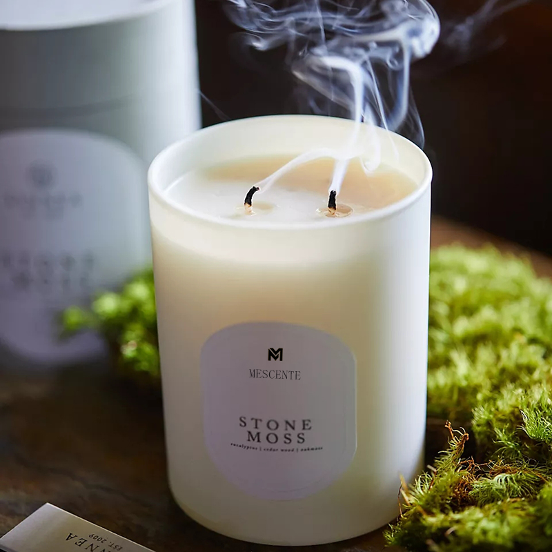 M&Scent Özel Logo Meditasyon Toksik Olmayan Taşlar Bitki El Dökülmüş Doğal Kokulu Soya Balmumu Kristal Mumlar