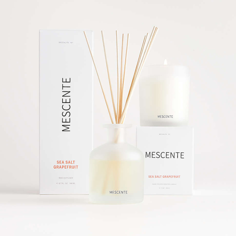 M&Scent lüks özel etiket mor renk aroma koku çubuğu hediye kutusu ile set