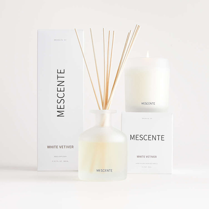 M&Scent toptan lüks özel etiket soya mumu kokulu mumlar kutusu ile