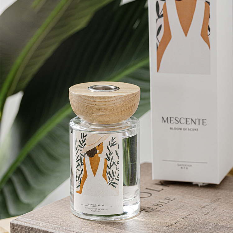 M&Scent toptan özel etiket cam şişe çubuk kamış difüzör kitleri stoperli