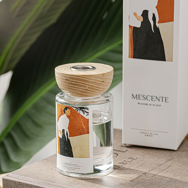 M&Scent toptan özel etiket cam şişe çubuk kamış difüzör kitleri stoperli