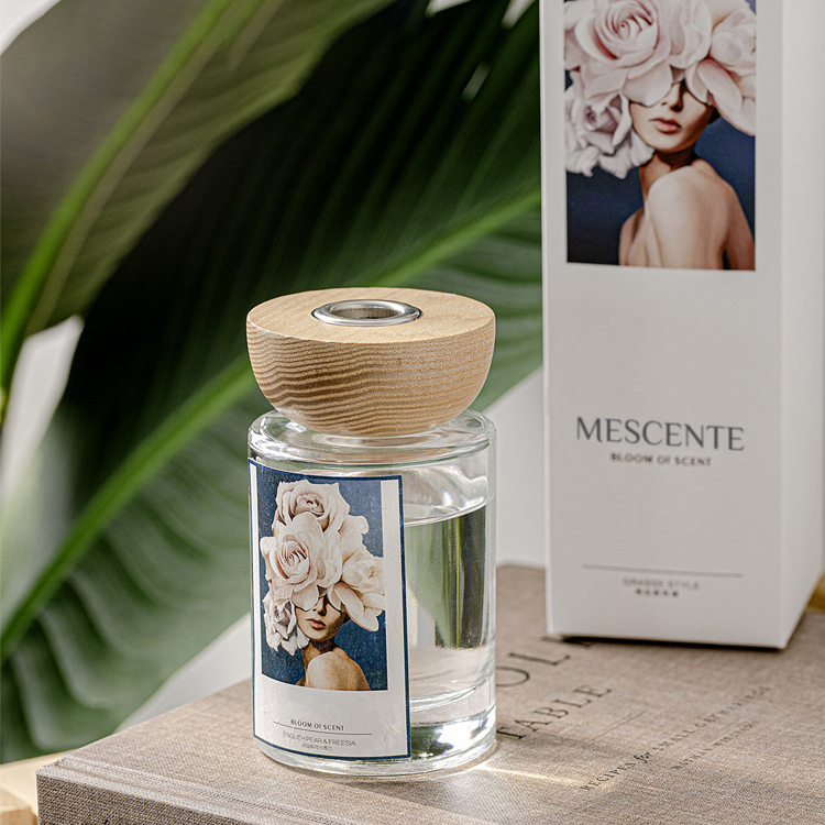 M&Scent toptan özel etiket cam şişe çubuk kamış difüzör kitleri stoperli