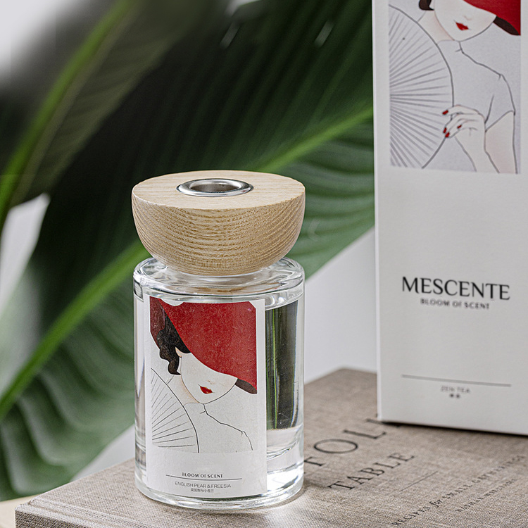M&Scent toptan özel etiket cam şişe çubuk kamış difüzör kitleri stoperli