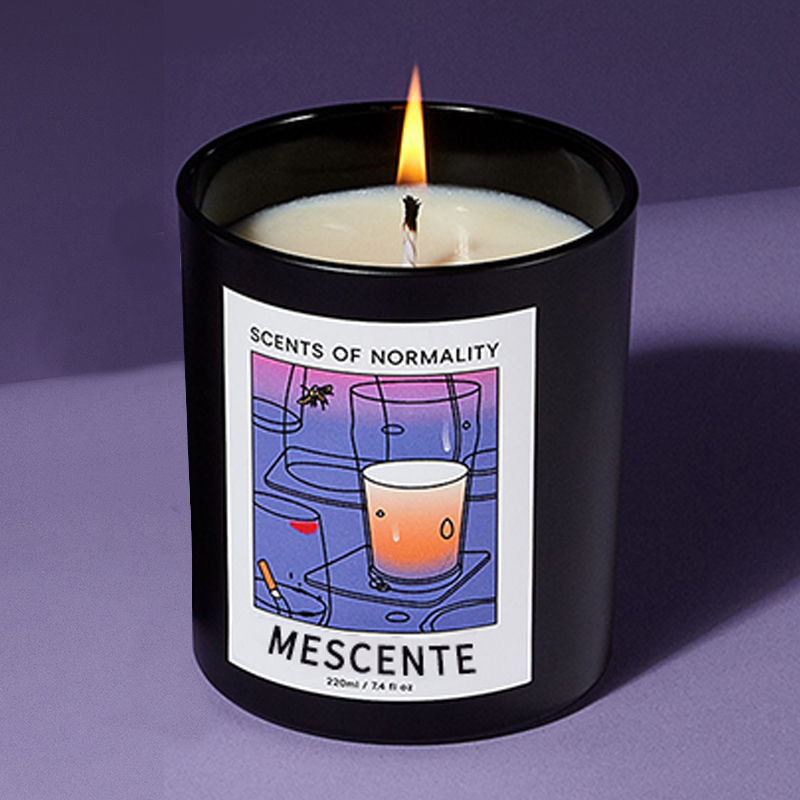 M & Scent Toptan Lüks Özel Özel Etiket El Yapımı Noel Kristal Aroma Kokusu Soya Balmumu Mumlar