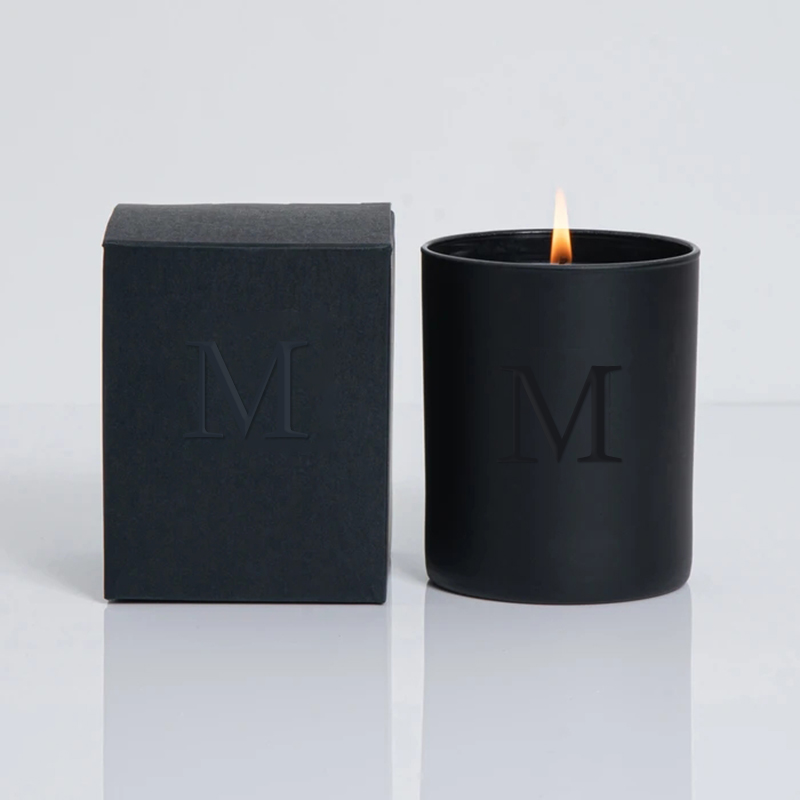 M&Scent Toptan Lüks Siyah kullanışlı Kavanoz Kristaller ile Düğün Dekoratif Kokulu Soya Mumları