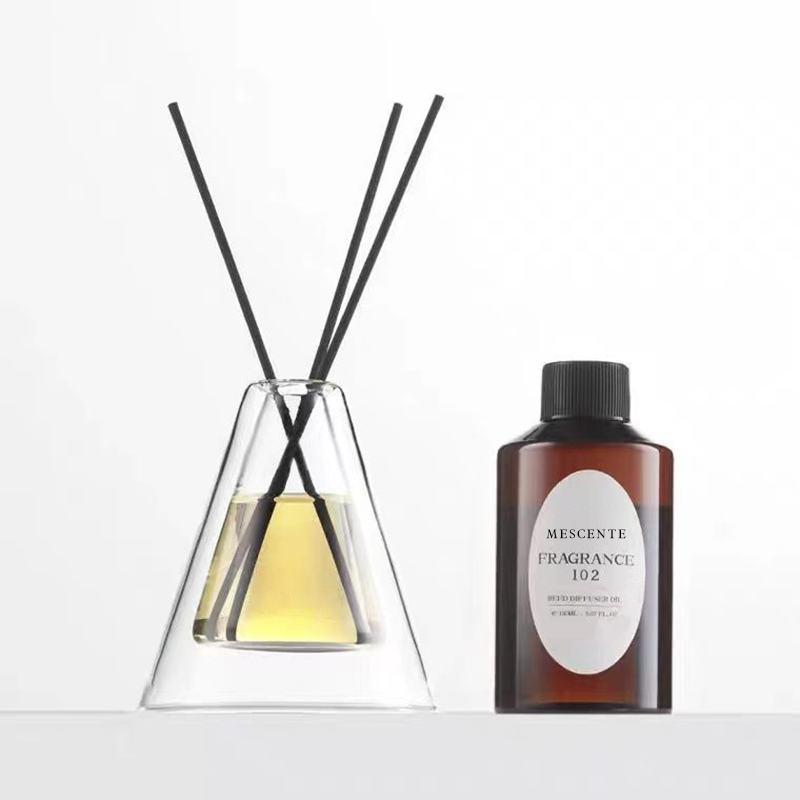 Özel Büyük Hex Essenza benzersiz Cam Şişe Beyaz Buzlu Ekstra Hava Aroma Kamış Difüzör Ev Kokusu, Kamış Difüzörler Noel
