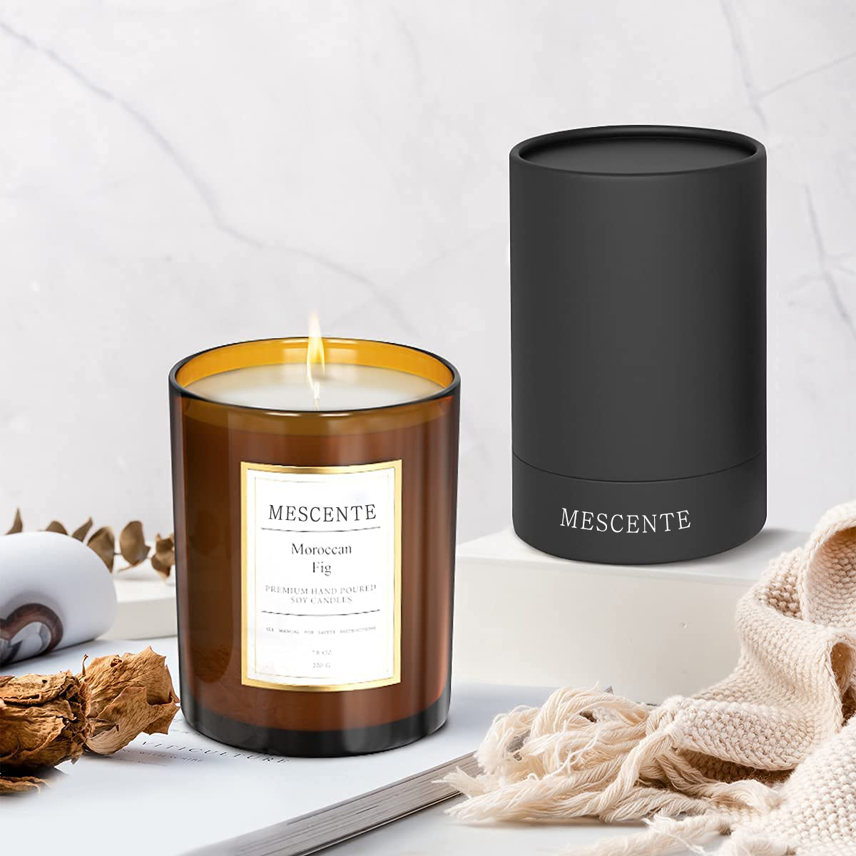 M&Scent Toptan Toplu Sipariş Lüks Özel Özel Etiket Kokulu Soya Balmumu Mumlar Hediye Seti