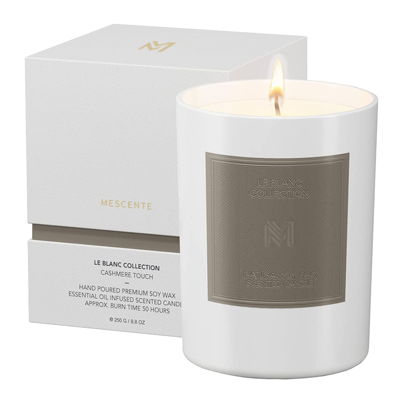M&Scent Toptan Özel Lüks Siyah Cam Kavanoz Noel Aromaterapi Soya Balmumu Mum Setleri