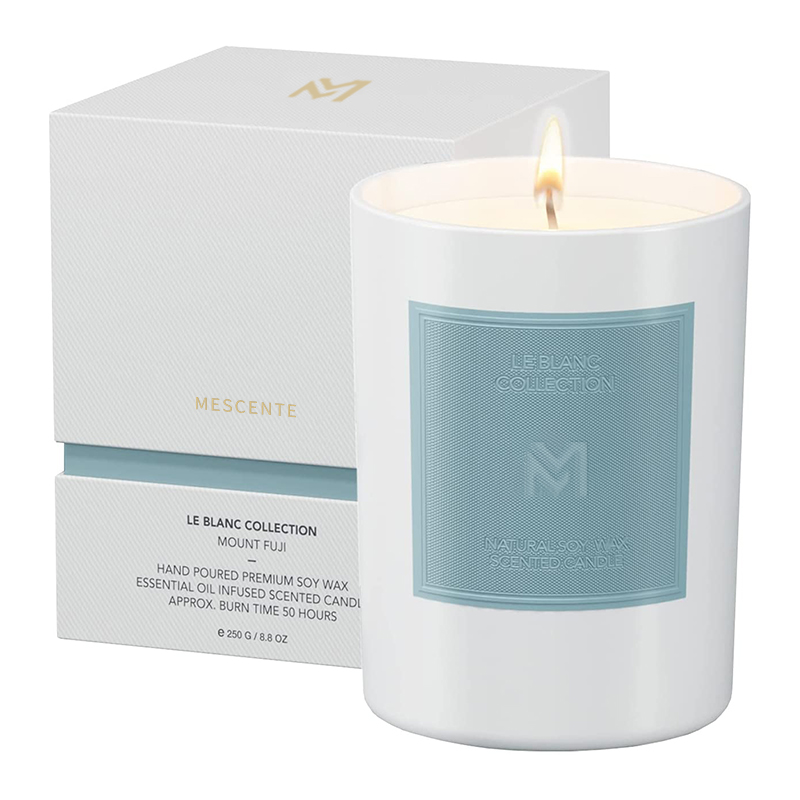 M&Scent Toptan Özel Lüks Siyah Cam Kavanoz Noel Aromaterapi Soya Balmumu Mum Setleri