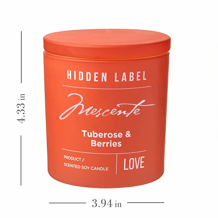 M&Scent Toptan Lüks Özel Etiket Siyah Kavanoz Kokulu Soya Balmumu Mumlar Kristaller ile