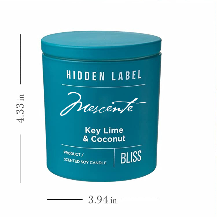 M&Scent Toptan Lüks Özel Etiket Siyah Kavanoz Kokulu Soya Balmumu Mumlar Kristaller ile