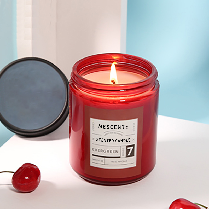 M&Scent özel özel etiket lüks kokulu soya mumları kapaklı