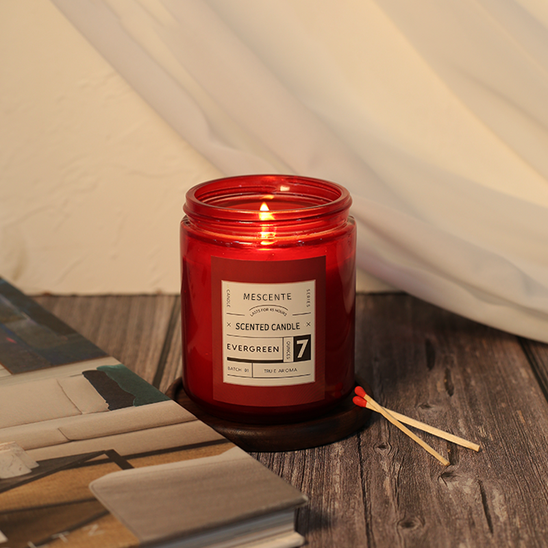 M&Scent özel özel etiket lüks kokulu soya mumları kapaklı
