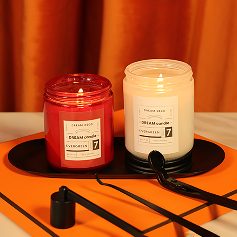 M&Scent özel özel etiket lüks kokulu soya mumları kapaklı