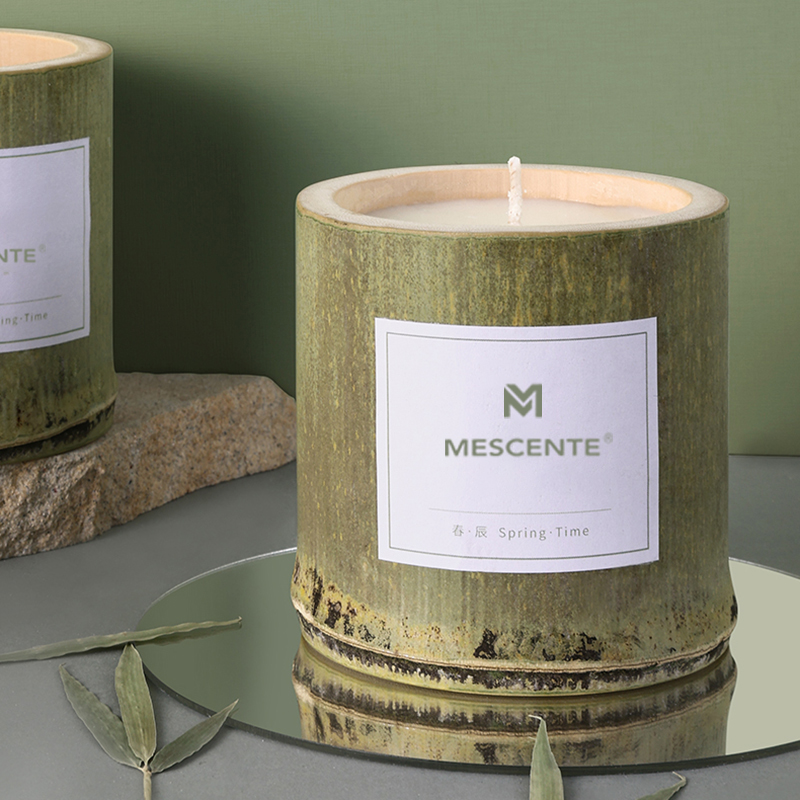 M&Scent lüks ahşap mumluk mumlar özel etiket kokulu kutu