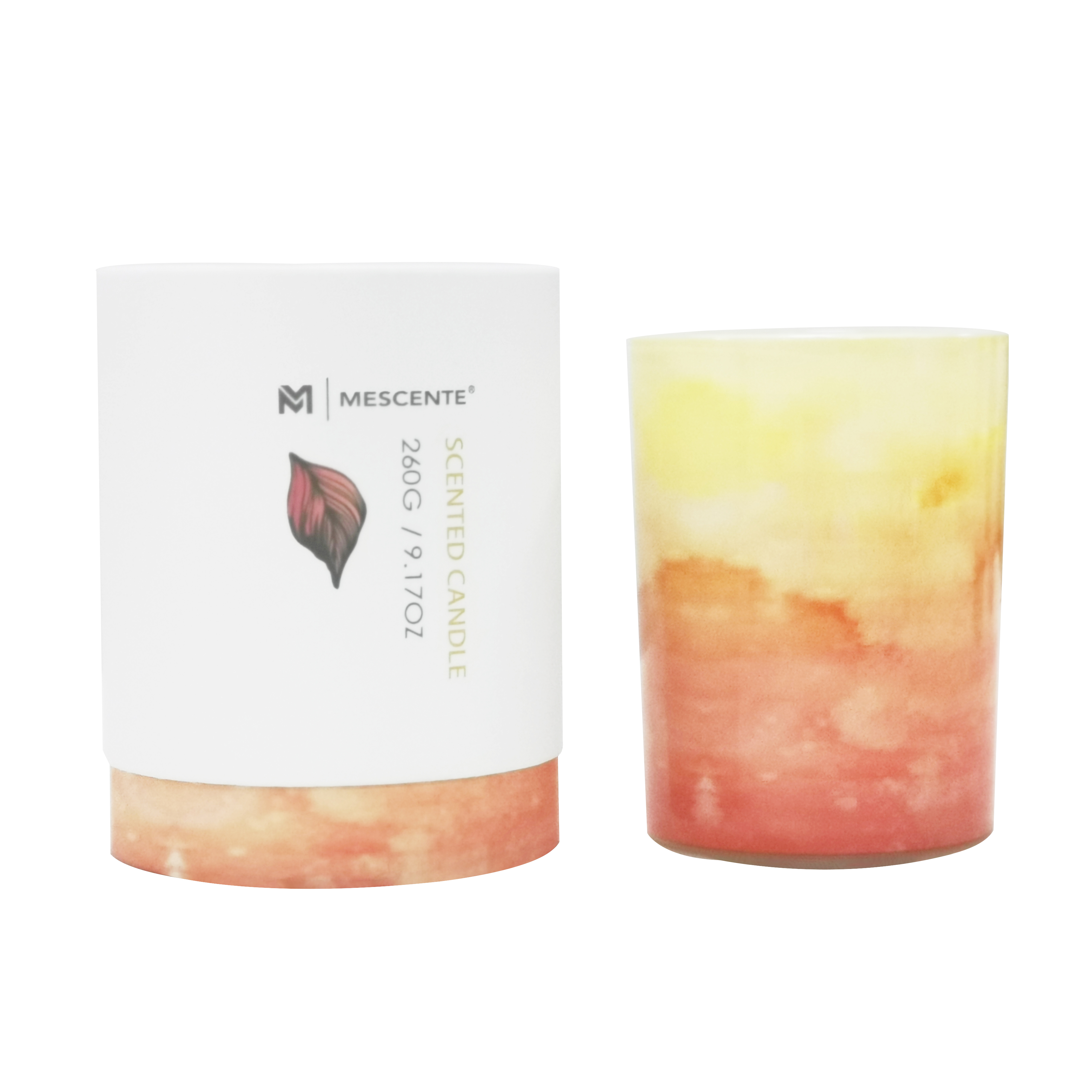 M&Scent toptan özel etiket yeşil cam kavanoz palmiye mumu, manevi mumlar