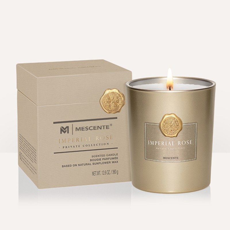 M&Scent lüks özel özel etiket dekoratif cam kavanozlar kokulu soya mumu