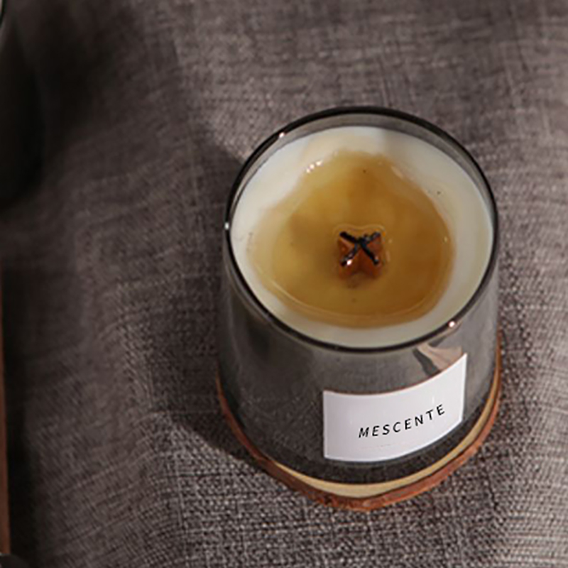 M&Scent lüks cam kavanozlar kristal ahşap fitiller kokulu soya mumu mum, düğün mumları