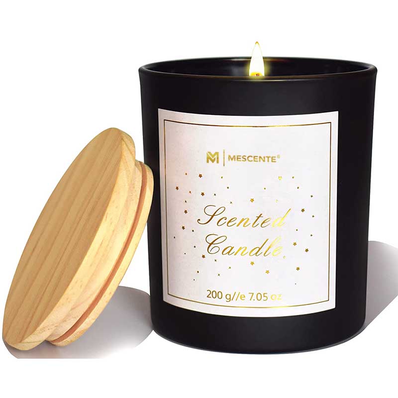 M&Scent Özel Logo Mini Yuvarlak Kristal Cam Şişe Güçlü Kahve Soya Balmumu Kokulu Mumlar Toplu Kutu ile