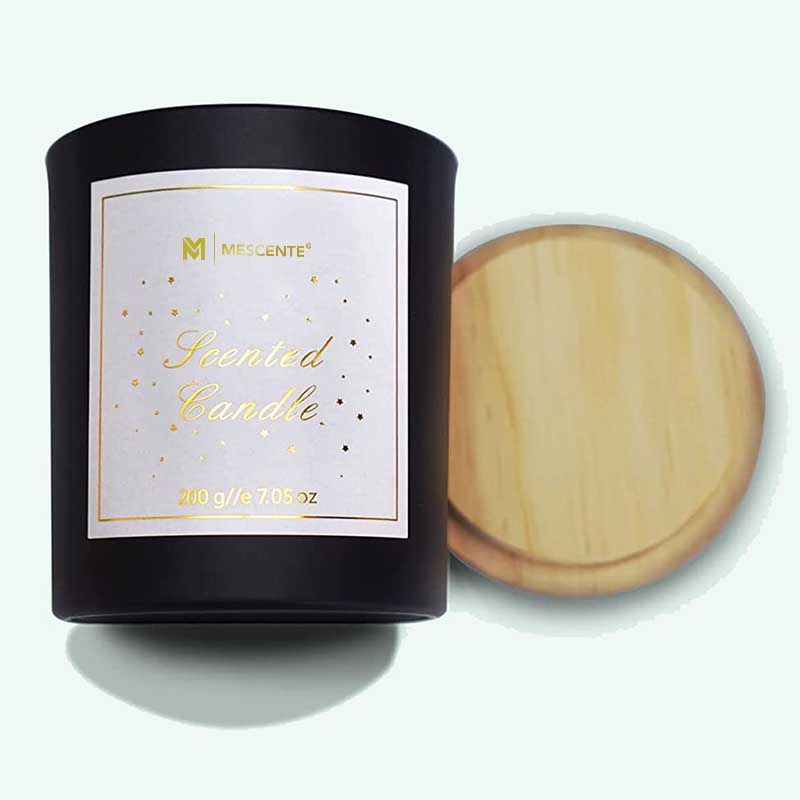 M&Scent Özel Logo Mini Yuvarlak Kristal Cam Şişe Güçlü Kahve Soya Balmumu Kokulu Mumlar Toplu Kutu ile