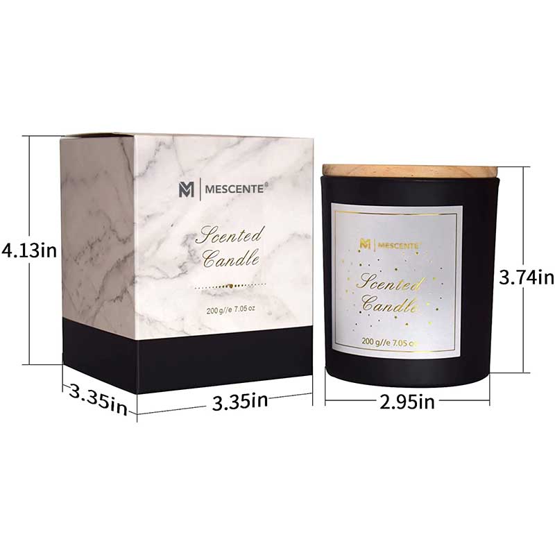 M&Scent Özel Logo Mini Yuvarlak Kristal Cam Şişe Güçlü Kahve Soya Balmumu Kokulu Mumlar Toplu Kutu ile