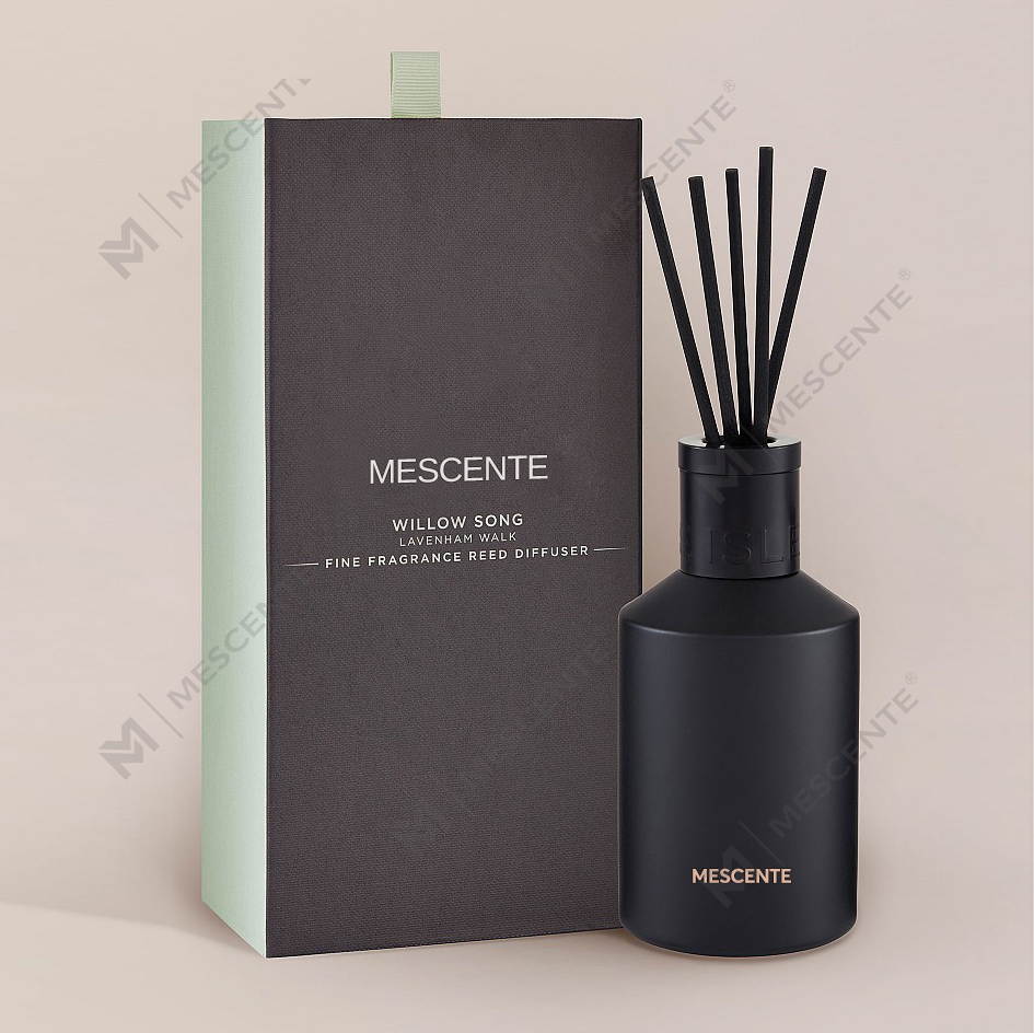 Dekorasyon Oem Baskılı Kutu 20 ml Kare Seramik Vranjes Ahşap Kapak Ev Parfüm Aroma Kamış Difüzör Yağı