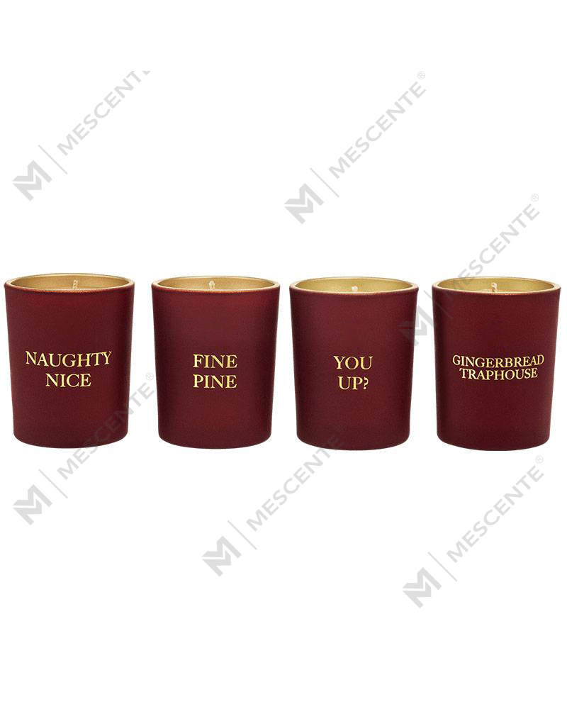 M&Scent lüks özel etiket ev dekorasyonu aroma kokulu mum 4'lü hediye seti