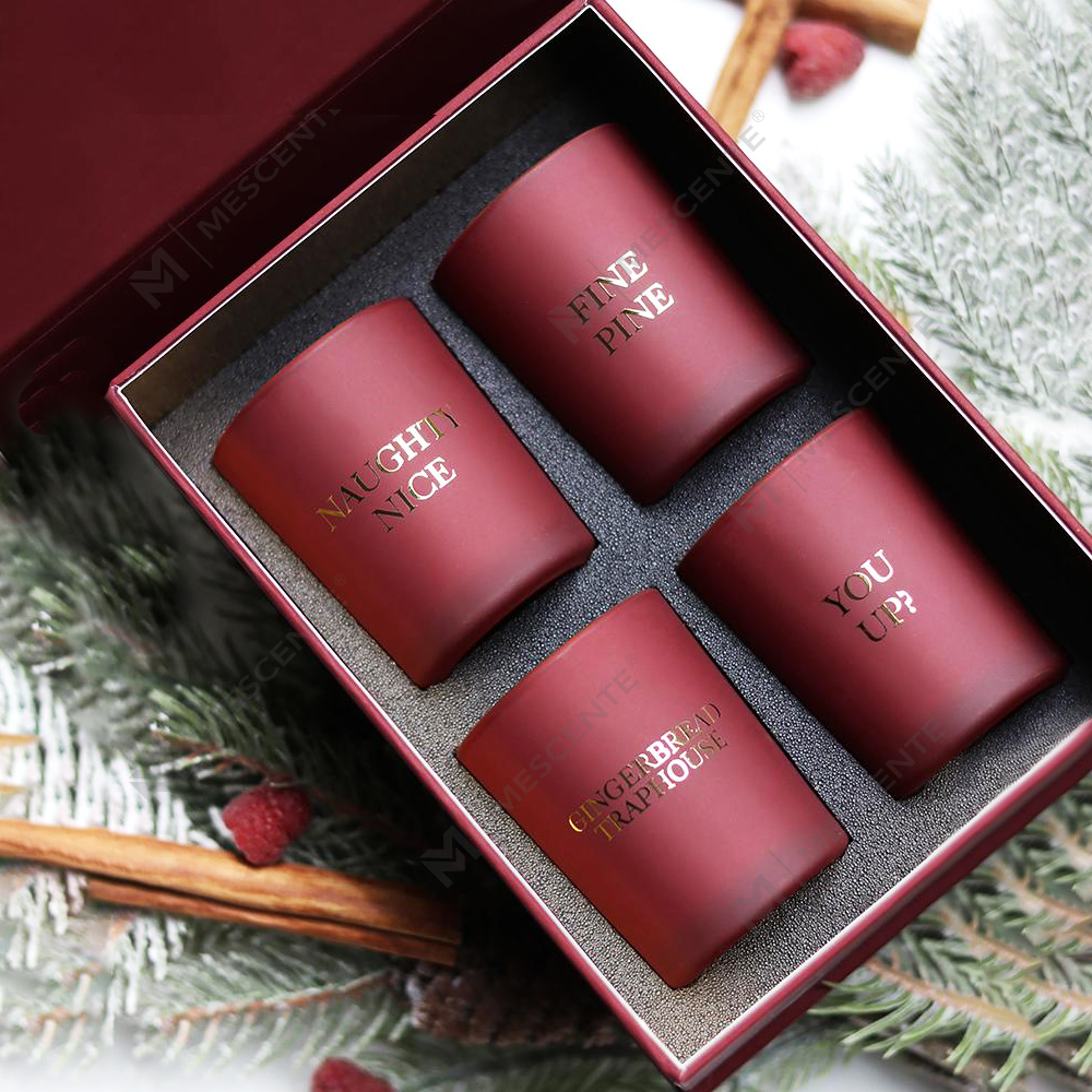 M&Scent lüks özel etiket ev dekorasyonu aroma kokulu mum 4'lü hediye seti
