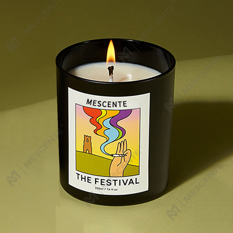 M&Scent Toptan Lüks Özel Özel Etiket El Yapımı Noel Kristal Aroma Kokusu Soya Balmumu Mumlar