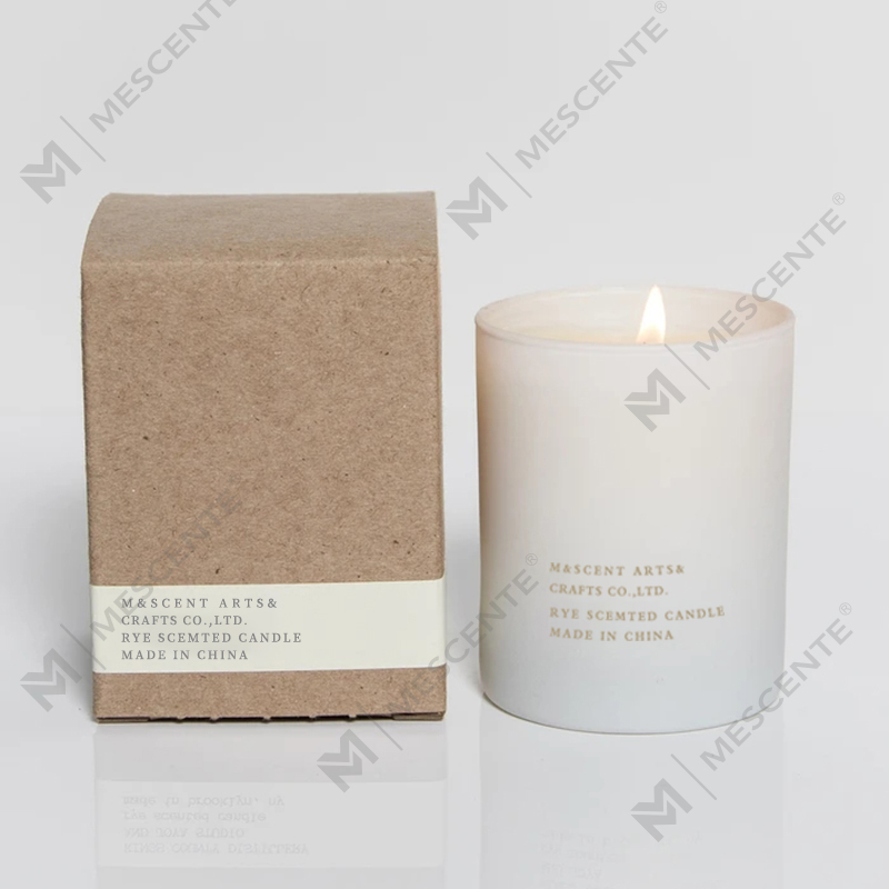M&Scent Toptan Ucuz Özel Etiket Büyük Beyaz Ahşap Fitil Aromaterapi Kokulu Uçucu Yağ Mumları