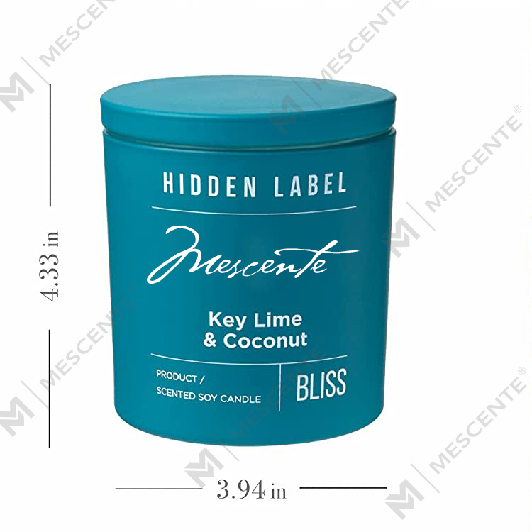 M&Scent Toptan Lüks Özel Etiket Siyah Kavanoz Kokulu Soya Balmumu Mumlar Kristaller ile