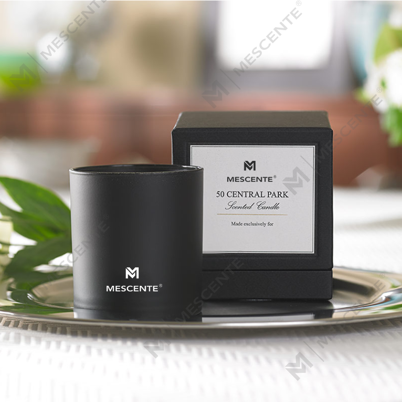 M&S kokusu Toptan Lüks Özel Etiket Krom Erkek Aromaterapi Mumlar 22 Oz İçinde Kristaller Ile