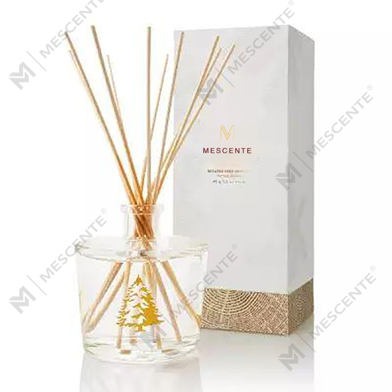 M&Scent Toptan Lüks Cam Şişe Stik Fiber Yuvarlak Ahşap Vida Aroma Kamış Difüzör Hediye Setleri