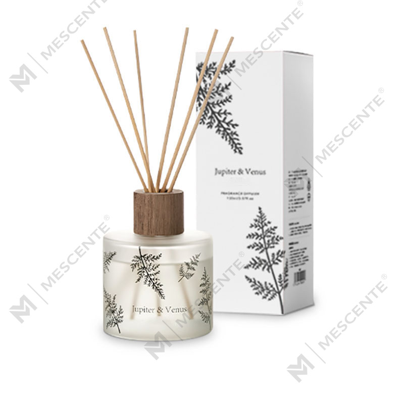 M & Scent Toptan Lüks Özel Dekoratif Amber Cam Ateşsiz Benzersiz Şeffaf Çiçek Aroma Kamış Difüzör