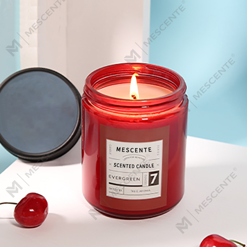 M&Scent özel özel etiket lüks kokulu soya mumları kapaklı