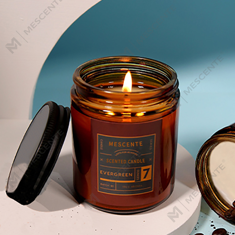 M&Scent özel özel etiket lüks kokulu soya mumları kapaklı