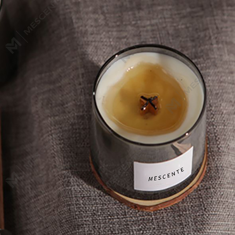 M&Scent lüks cam kavanozlar kristal ahşap fitiller kokulu soya mumu mum, düğün mumları