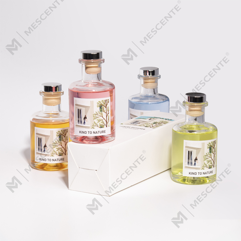 M&Scent Lüks 200ml Özelleştirilmiş Beyaz Şişe Ahşap Çubuklar Kamış Difüzör Kutulu