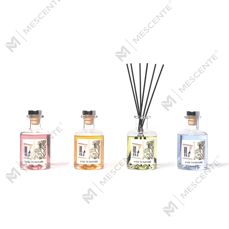 M&Scent Lüks Dekoratif Büyük Şişe Esansiyel Yağı Kamış Difüzör ile Kurutulmuş Çiçek Hediye Seti