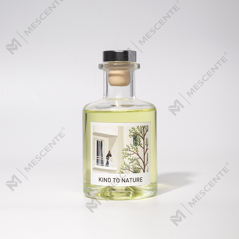 M&Scent Lüks Dekoratif Büyük Şişe Esansiyel Yağı Kamış Difüzör ile Kurutulmuş Çiçek Hediye Seti