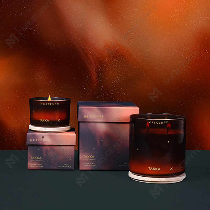 M&Scent Lüks Özel El Yapımı Noel Dekoratif Kokulu Soya Balmumu Mumlar Hediye Kutusu ile