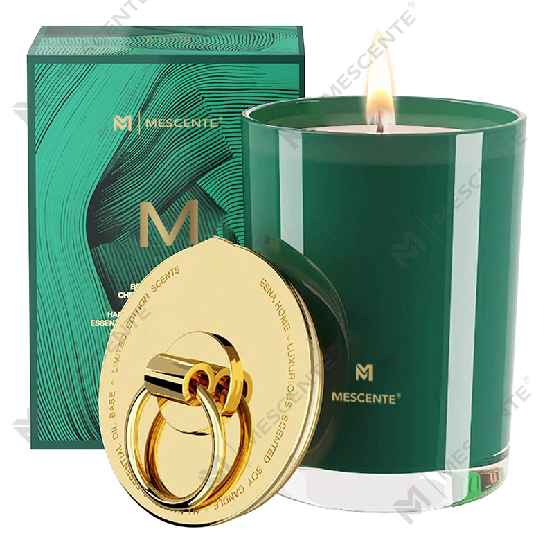 M&Scent Lüks Beyaz Soya Balmumu Logosu Kişiselleştirilmiş Düğün Kokulu Mumlar, Özel Kamp Mumu