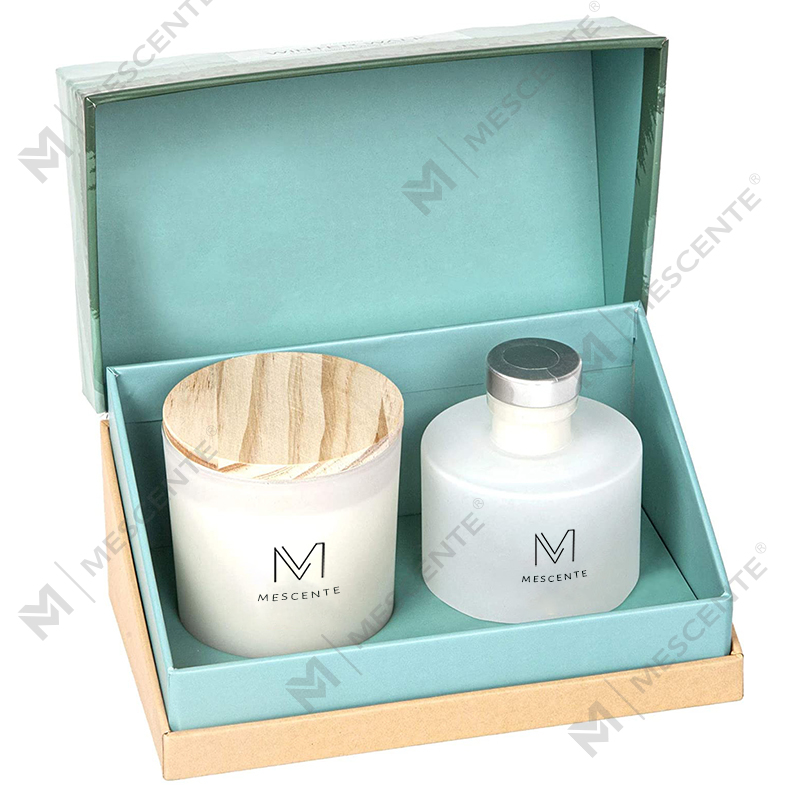 M&Scent Lüks Kişiselleştirilmiş Özel Etiket Sonbahar Dekor Aroma Kokulu Soya Mumlar Kamış Difüzör Hediye Seti