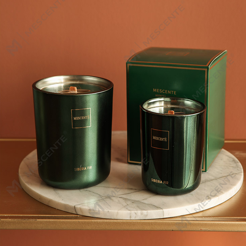 M&Scent Toptan Özelleştirilmiş Lüks Özel Etiket Sütun Kokulu Soya Balmumu Ahşap Fitil Aroma Mum