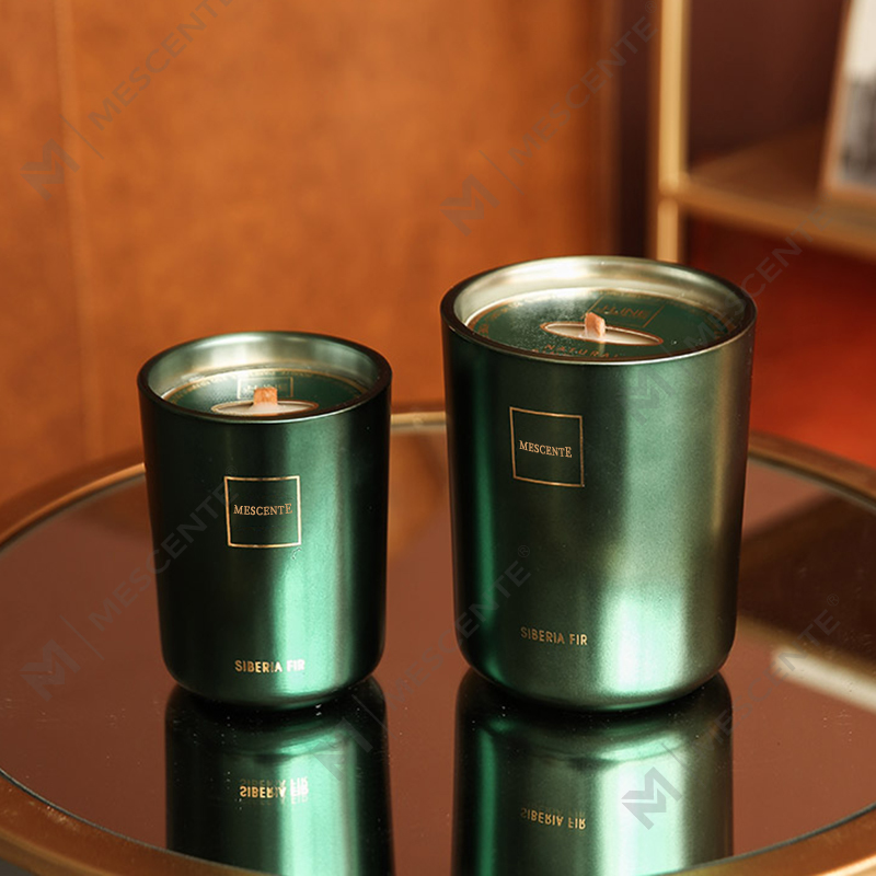 M&Scent Toptan Özelleştirilmiş Lüks Özel Etiket Sütun Kokulu Soya Balmumu Ahşap Fitil Aroma Mum