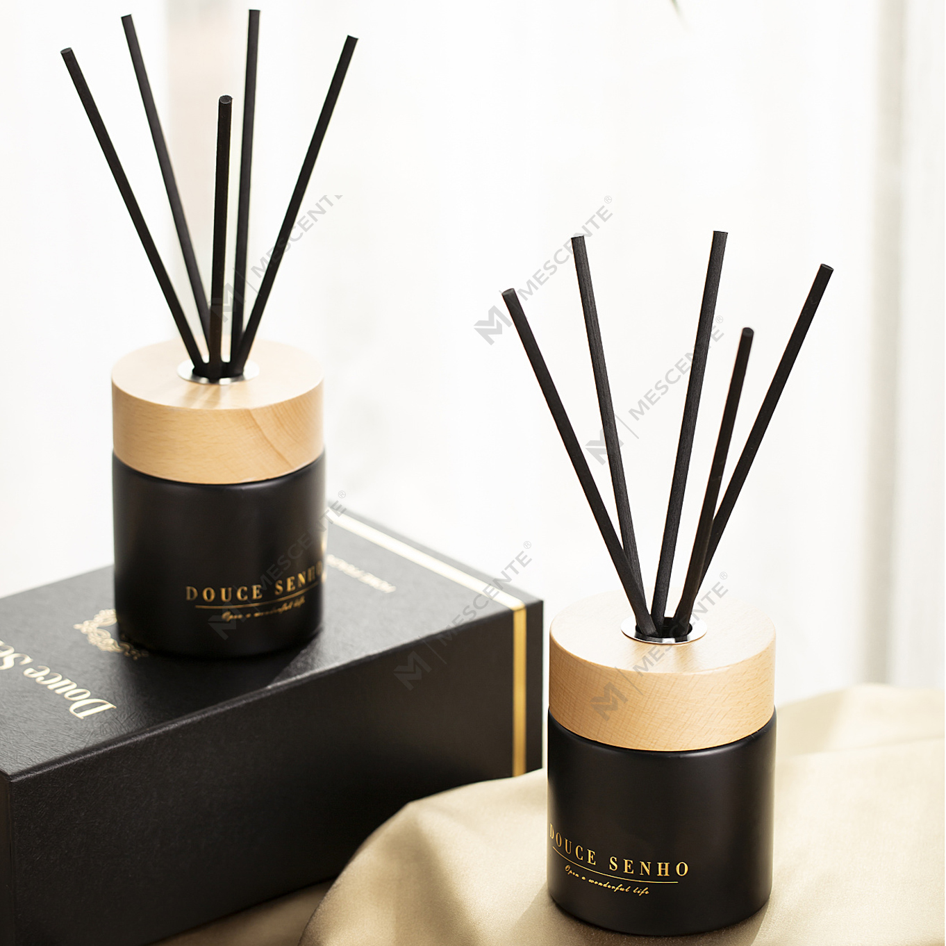 M&Scent Siyah Şişe Parfüm Aroma Kamış Difüzör Yağı, Koku Tayland Kamış Difüzörler Hediye Seti