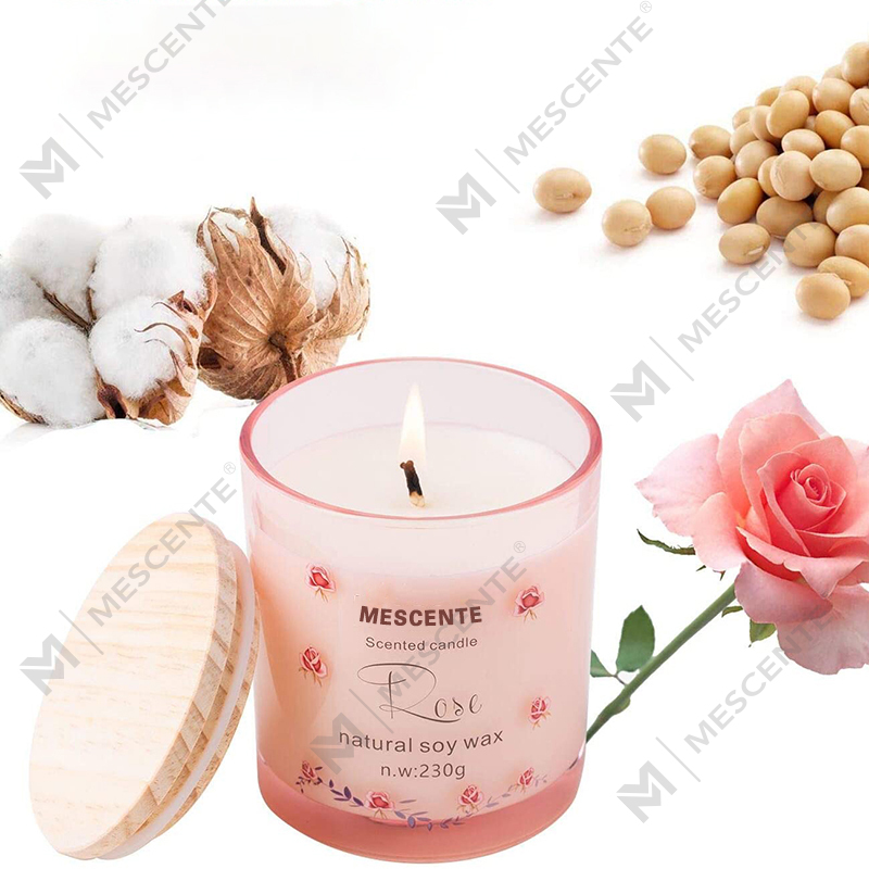 M&Scent El Yapımı Lüks Cam Tutucu Spiritüel Seramik Sütun Vanilya Kristalli Kokulu Mum